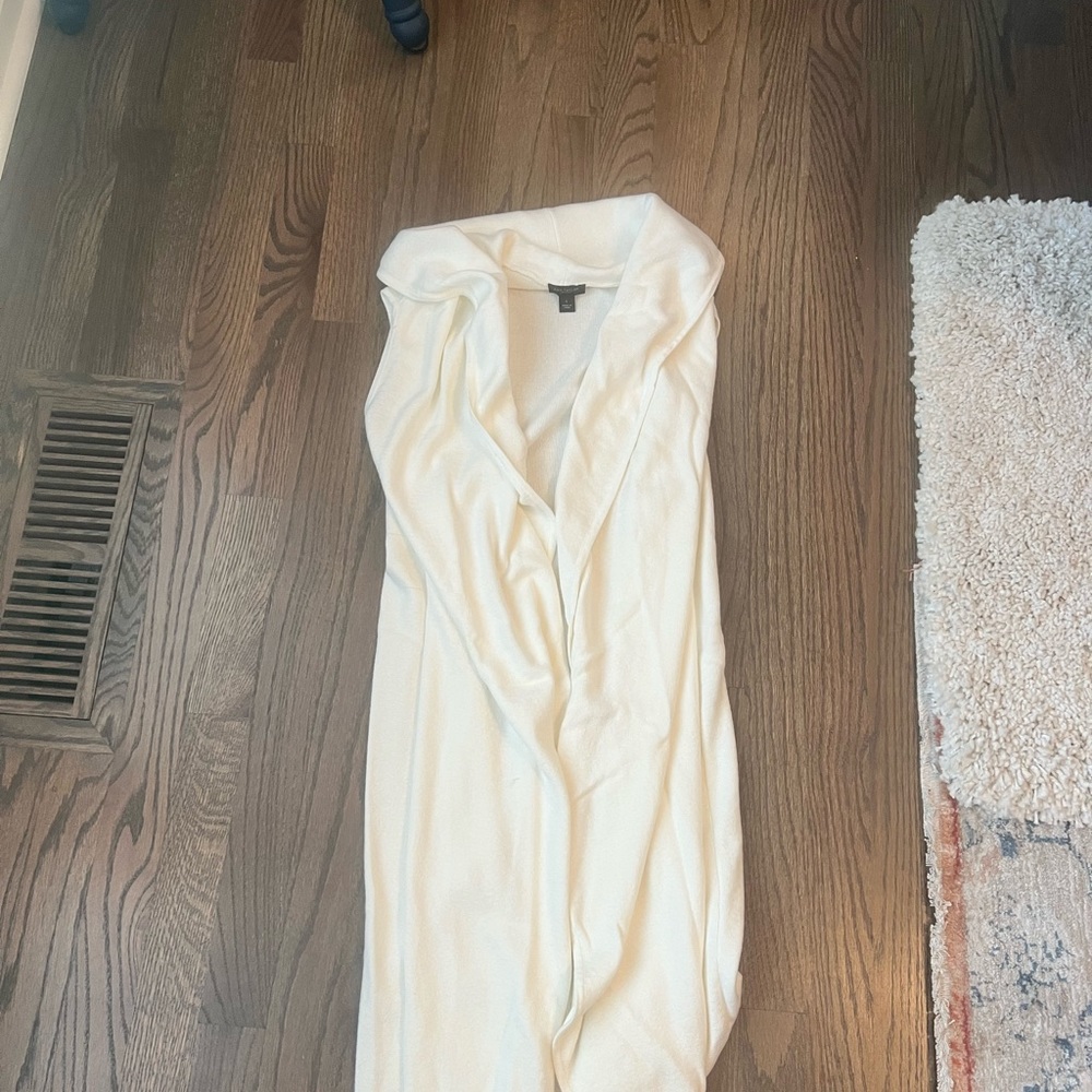 Ann Taylor long sleeveless cream sweater